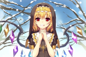 冬季祈祷的女生4k动漫壁纸