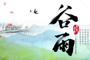 二十四节气谷雨中国风水墨banner