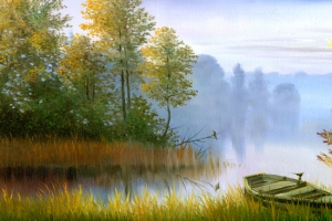 秋季油画背景图