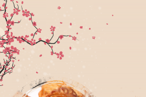 中秋背景中秋佳节梅花月饼