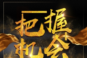 把握机会大气时尚黑金风格招聘会海报