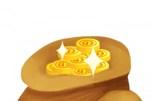 一袋金币元素