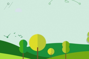 创建美丽绿色城市简约蓝色banner
