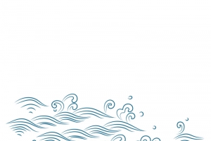 日本浮世绘水纹高清PNG透明免扣设计素材免费下载