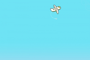 蓝色卡通海外代购宣传海报