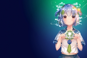 Earth-Chan 可爱女生校服3440x1440带鱼屏壁纸