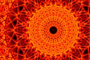 分形 图案 碎片 抽象 橙色 4k壁纸 3840x2160