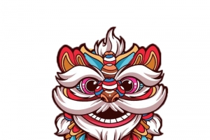 中国舞狮图案