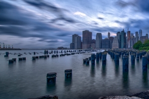 暴风雨前的曼哈顿3440x1440风景壁纸