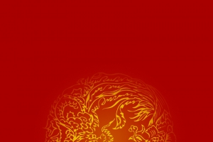 红底龙凤邀请函背景素材