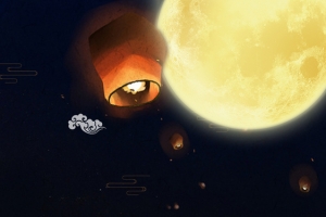 中国风手绘唯美banner