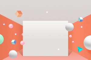 C4D立体空间几何PSD素材