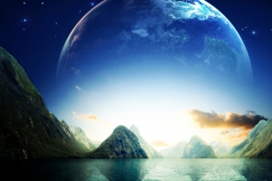 梦幻河岸背景七夕