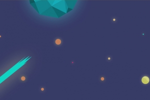 卡通彩色星球宇宙海报背景