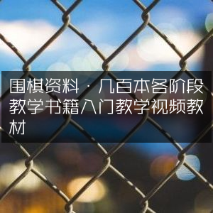 围棋全阶段教学资料，数百本书籍与入门视频教材