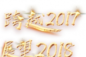 跨越2017展望2018艺术字