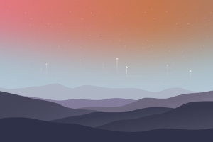 星空高山简约设计背景4k壁纸