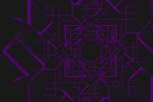 曼陀罗 图案 抽象 对称 紫色 深色 4k壁纸 3840x2160