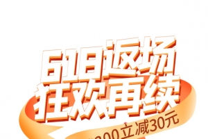 618 返场 大促 满三百 减30