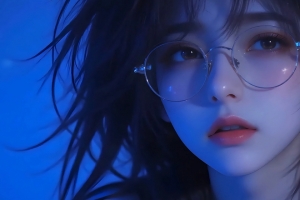 戴眼镜动漫美女人物 3440x1440带鱼屏壁纸