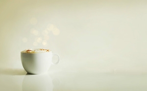 居家咖啡杯背景banner