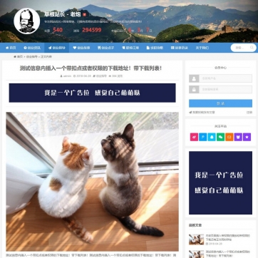 帝国CMS整站模板：个人博客工作室，视频收费播放下载，新闻资讯，自适应手机HTML5