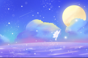 唯美星空天使插画背景
