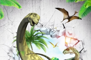 卡通清新欢乐动物园PSD分层