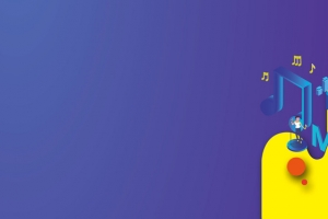 国际音乐节2.5D风卡通可爱banner