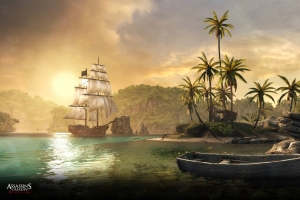 加勒比日落assassins creed iv black flag 刺客信条4 3840x2160游戏壁纸