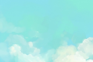 绿色水彩天空云彩
