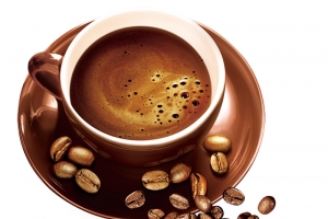 褐色咖啡杯咖啡豆素材