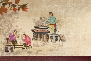 重庆小面美食海报背景