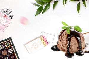 冰淇淋甜点促销丝带banner