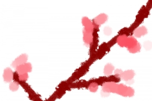 冬至水墨梅花