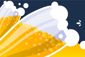 矢量手绘啤酒饮料畅饮banner