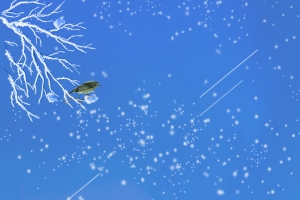 文艺雪花小清新蓝色banner