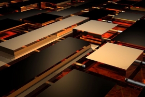 正方形 形状 体积 3d 棕色 4k壁纸 3840x2160