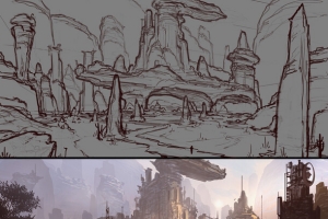 素描真实场景复杂
