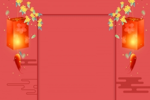 手绘简约春节背景图