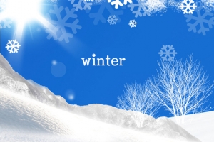 雪山滑雪阳光蓝色天空背景banner
