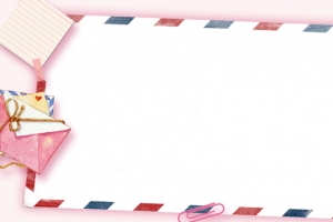 秋游文艺小清新信纸粉色banner