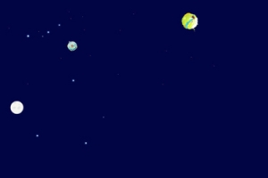 黑色卡通星球背景