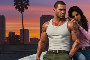 《Gta Vi》游戏人物 3440x1440带鱼屏游戏壁纸
