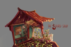 彩色悬空木屋建筑