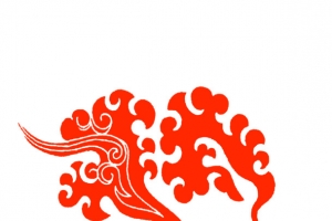 祥云复古元素红色祥云中式元素