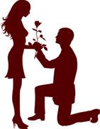 棕色求婚剪影七夕