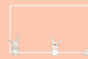 少女心手绘兔子banner
