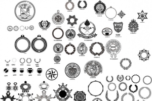 金属工艺品元素矢量图标