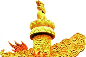 黄色黄金质感高清柱子